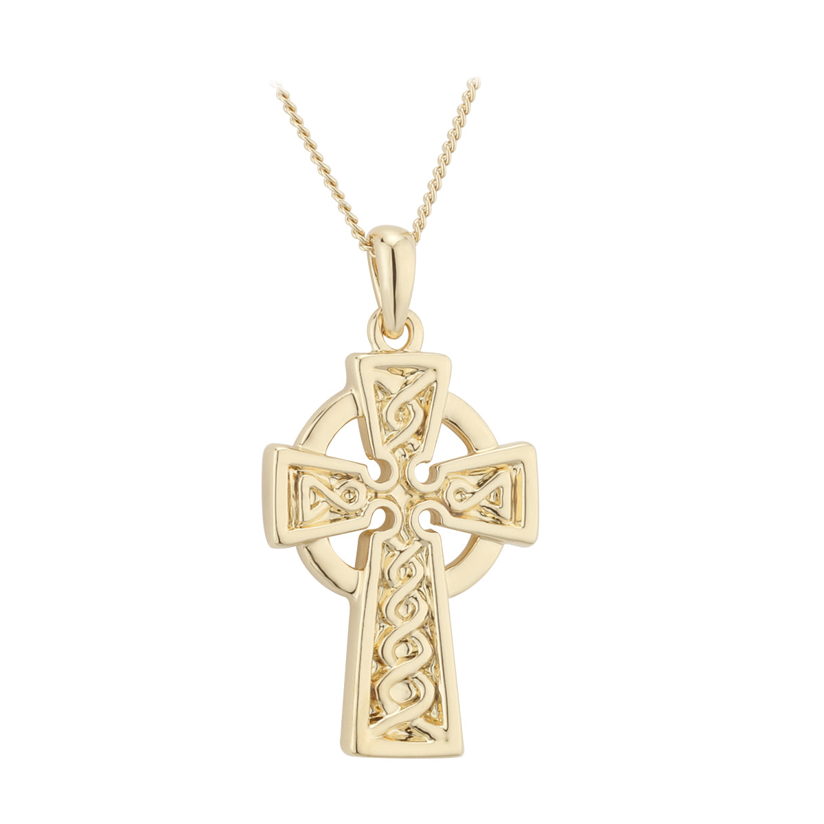 Gold Plated Celtic Cross Design Necklace