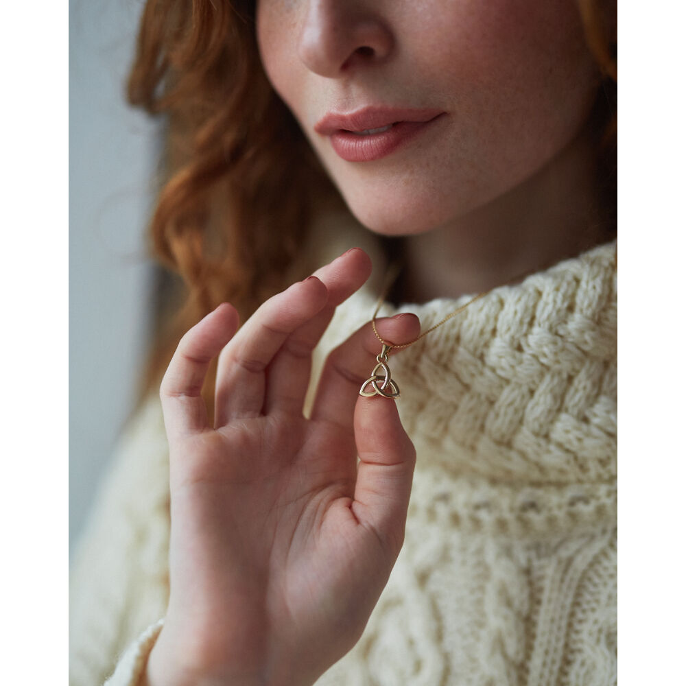 Gold Plated Trinity Knot Designed Necklace