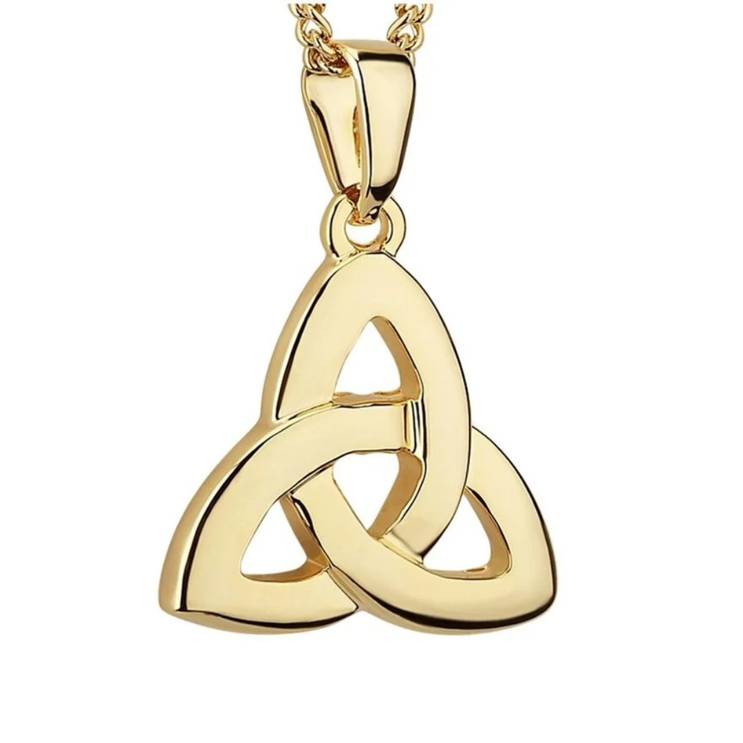 Gold Plated Trinity Knot Designed Necklace