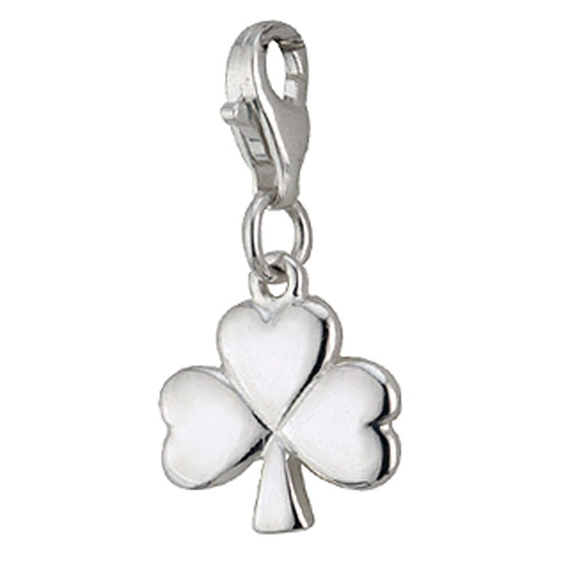 Shamrock Charm Hallmarked Sterling Silver