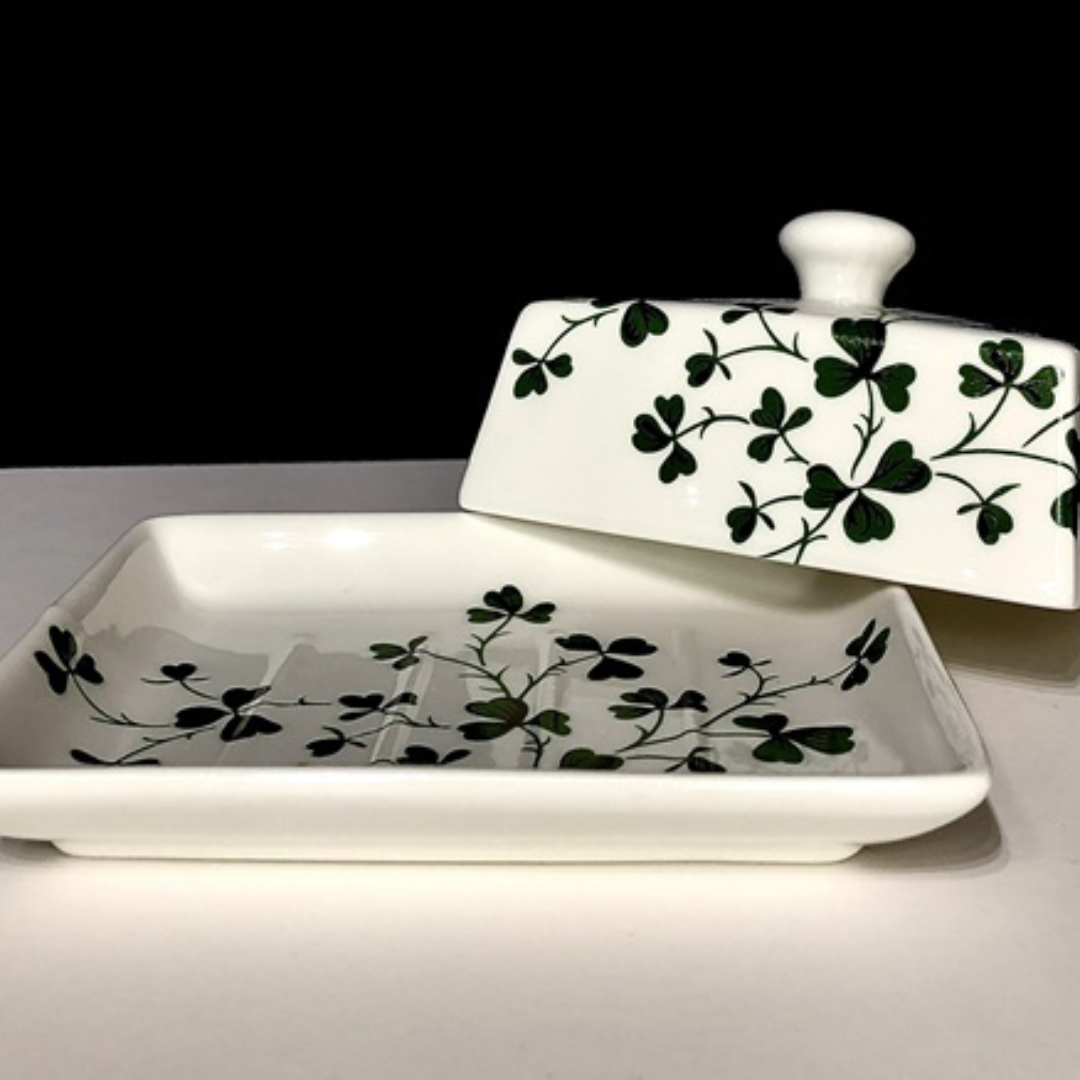 Shamrock Butter Dish