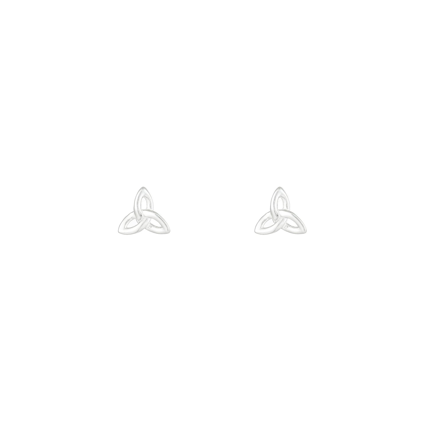 Plain Trinity Earrings Sterling Silver