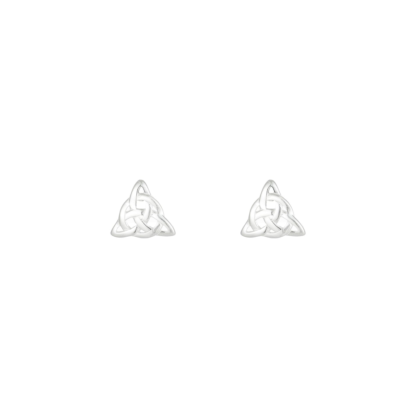 Grá Collection Trinity With Circle Earrings Sterling Silver