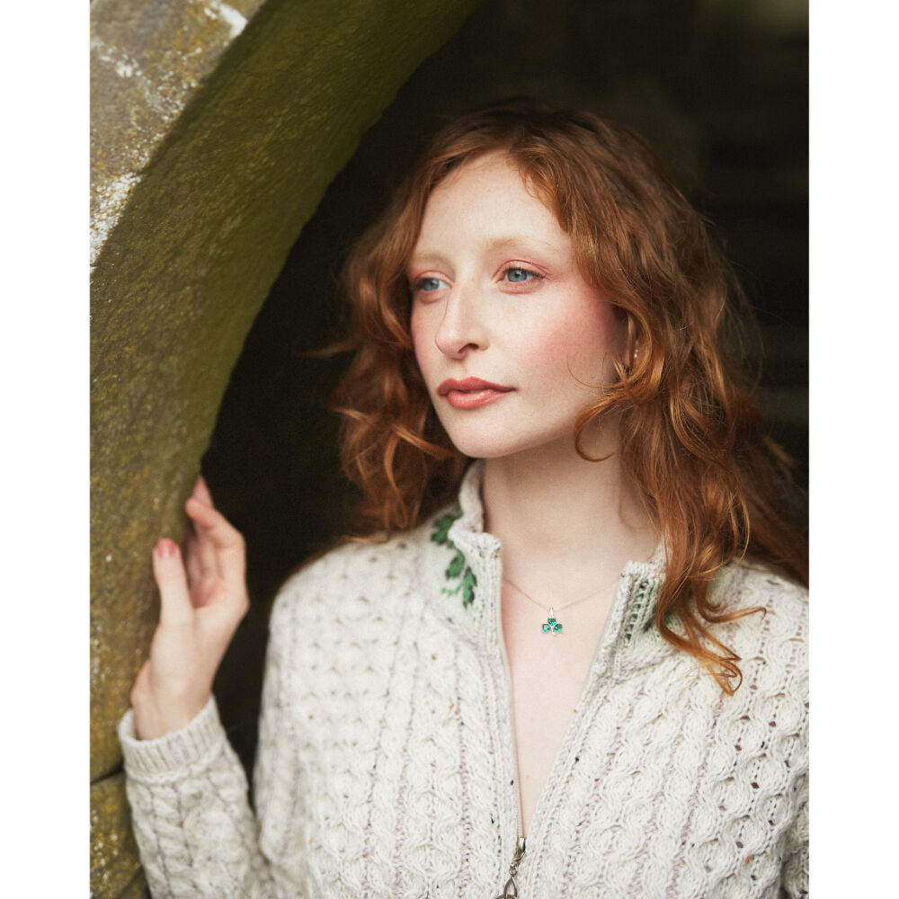 Shamrock Necklace Sterling Silver