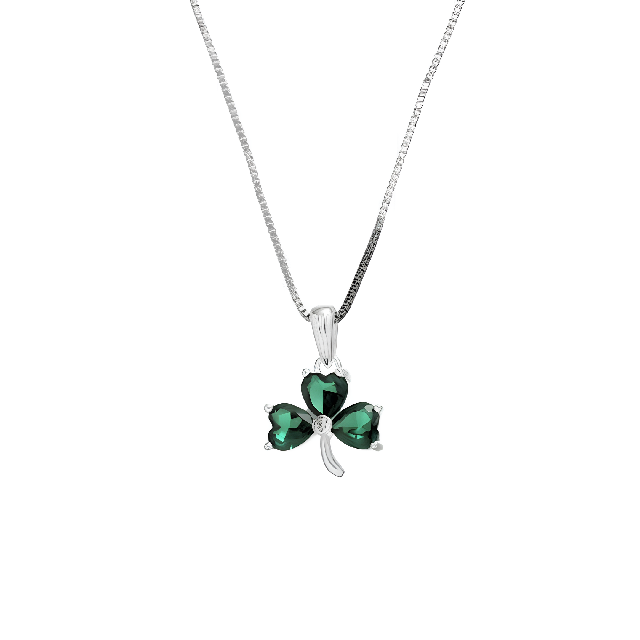 Shamrock Necklace Sterling Silver