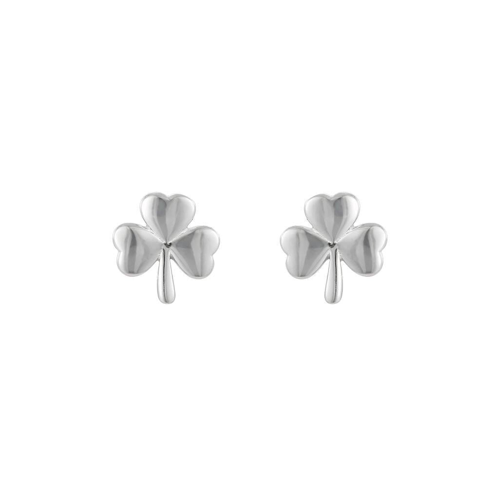 Sterling Silver Shamrock Earrings