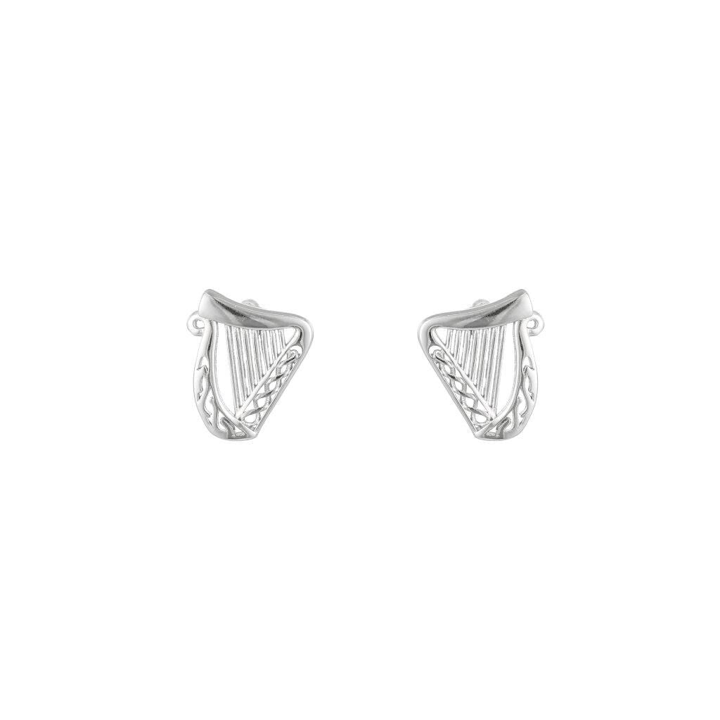 Sterling Silver Harp Earrings