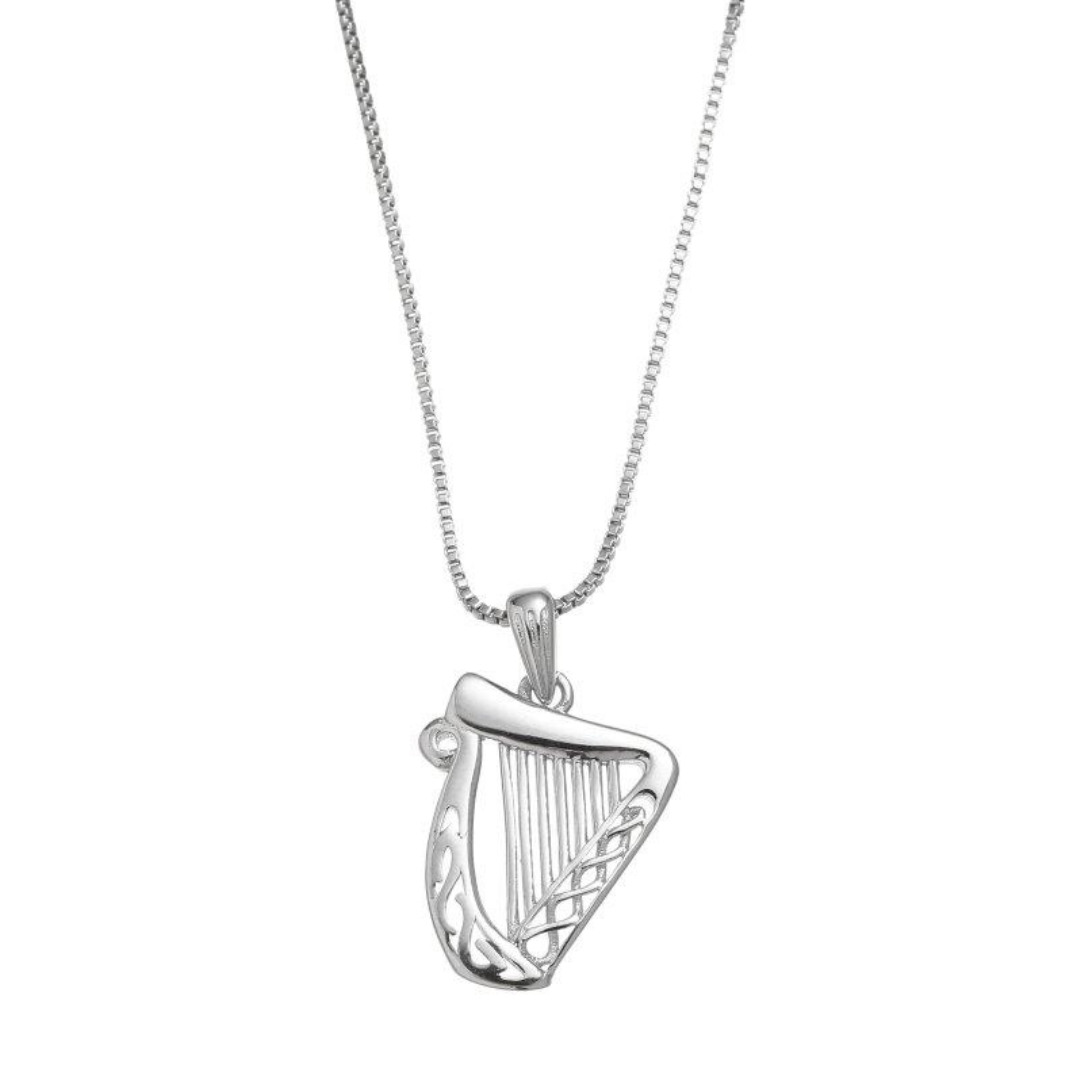 Sterling Silver Harp Necklace
