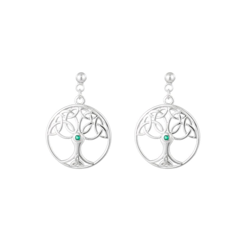 Sterling Silver Tree Of Life Earrings