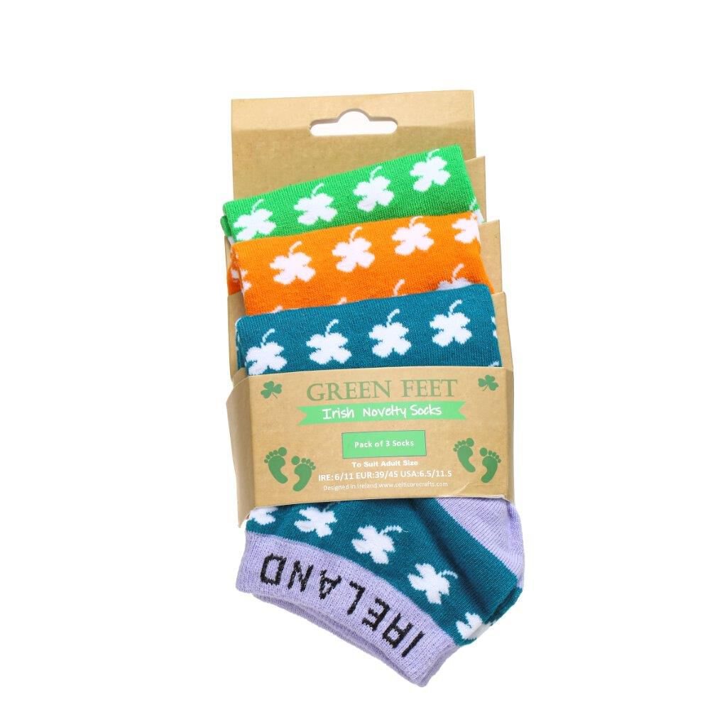 Pack of 3 Ankle Clover Ladies Socks