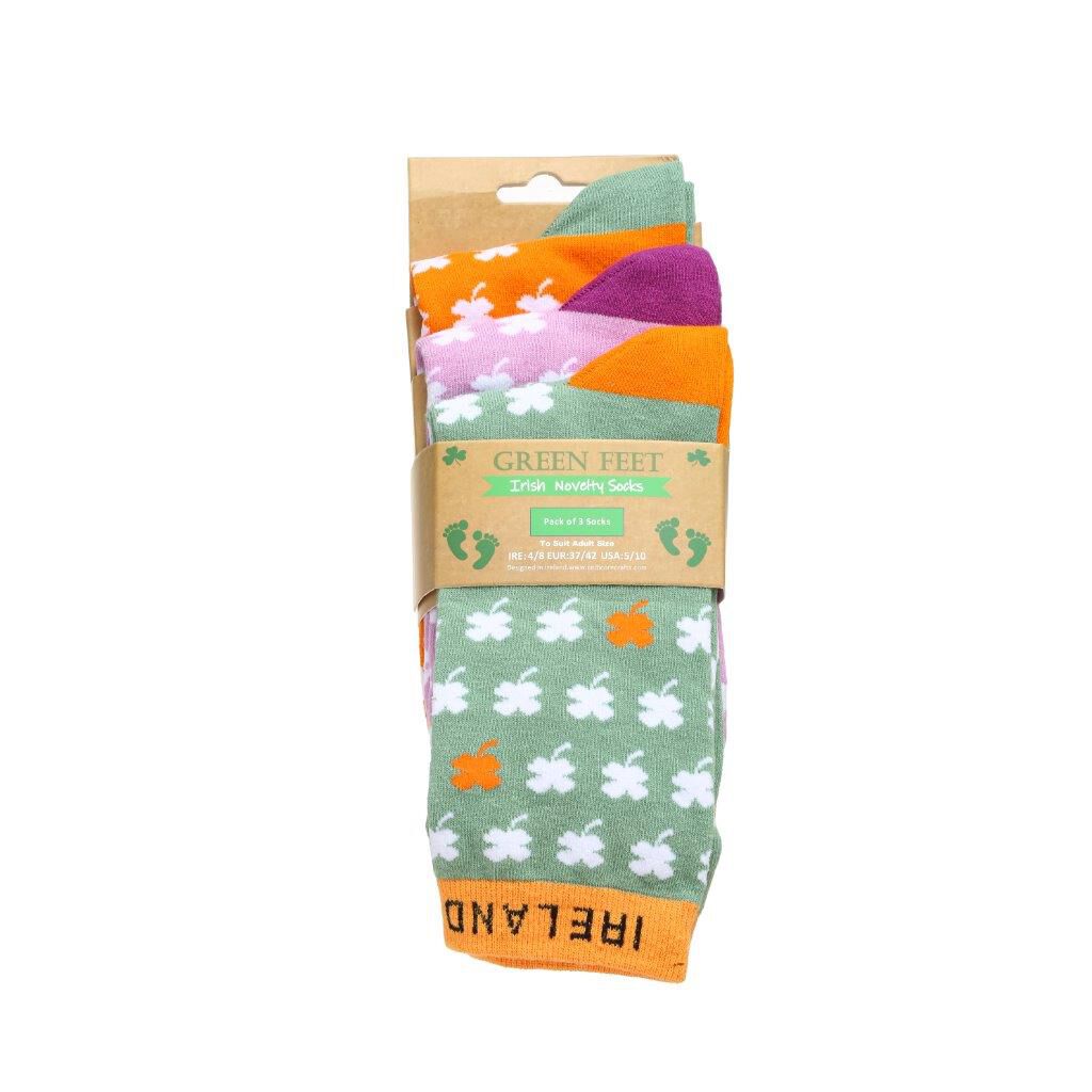 Pack Of 3 Crew Clover Socks