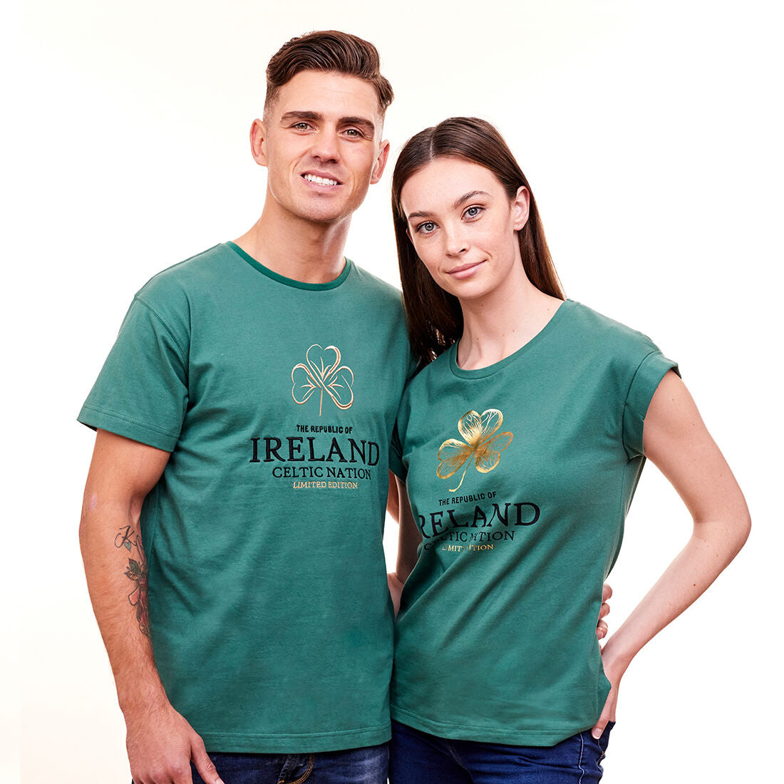Unisex Shamrock Foil T-Shirt Green