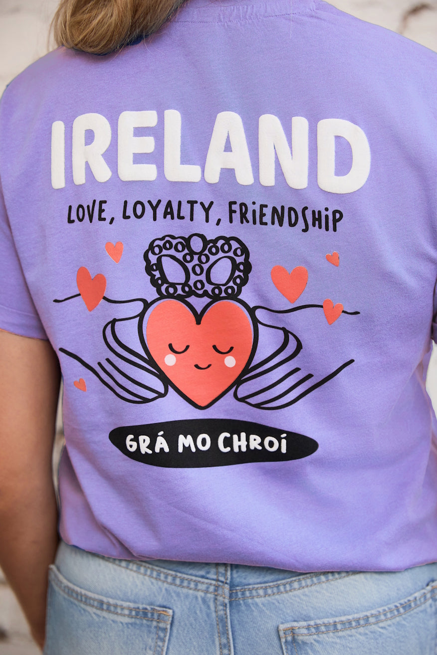 Ladies Gra Mo Chroi Lilac T-Shirt