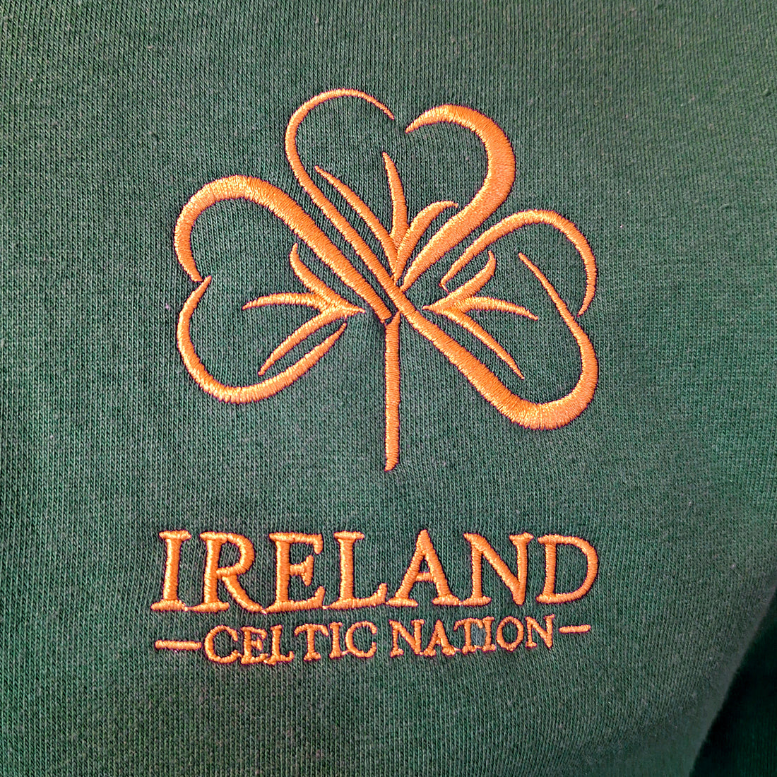 Unisex Ireland Premium Quarter Zip Green Sweatshirt