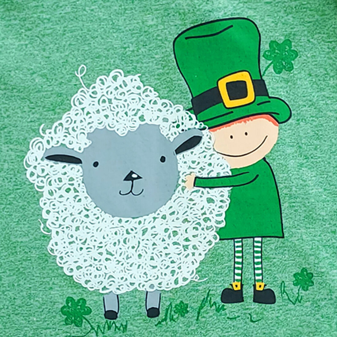 Leprechaun And His Sheep Grindle Baby Vest