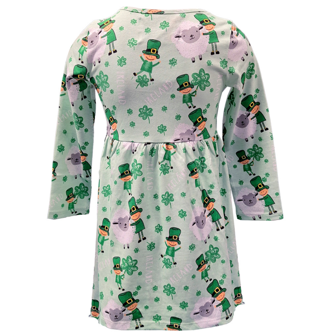 Kids Sheep And Shamrock Dress