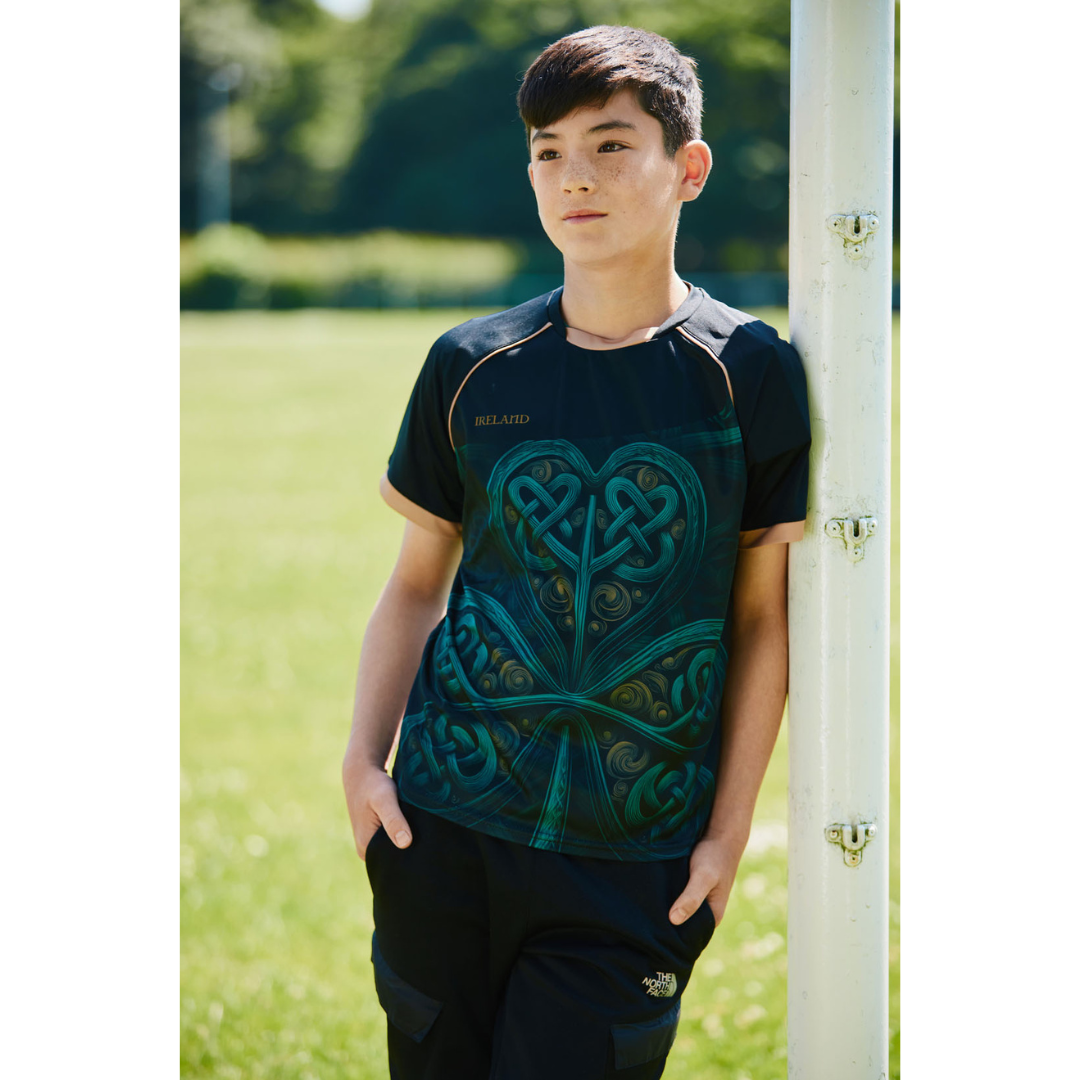 Kids Ireland Big Shamrock Performance T-Shirt