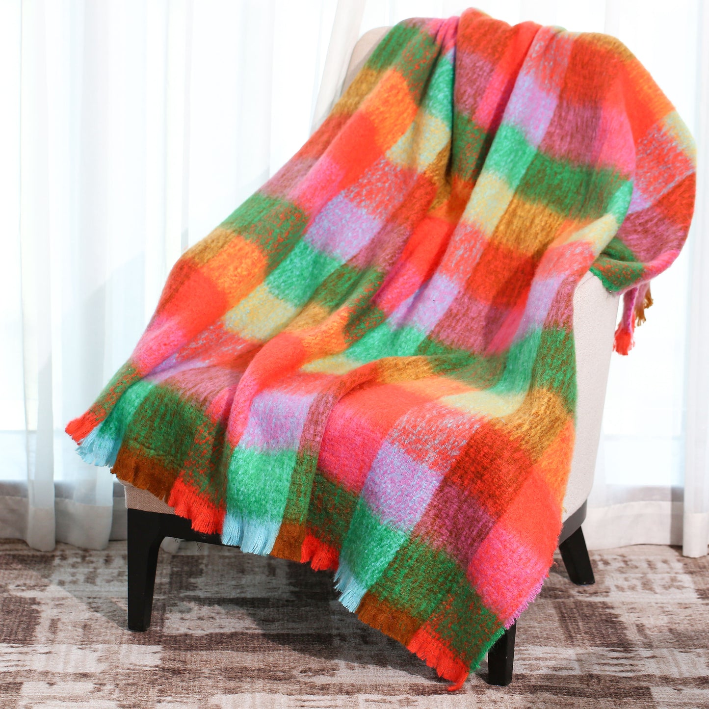 Celtic Weave Traditional Irish Check Throw