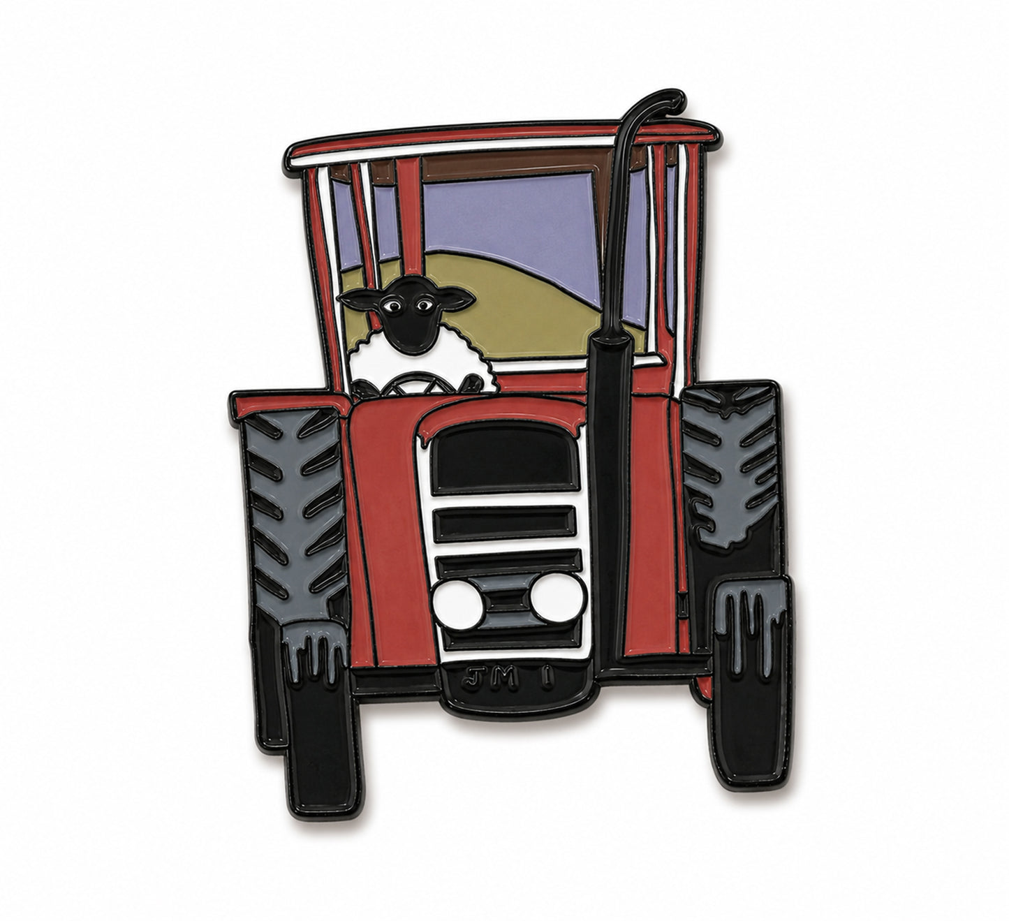 Sheep Tractor Enamel Pin
