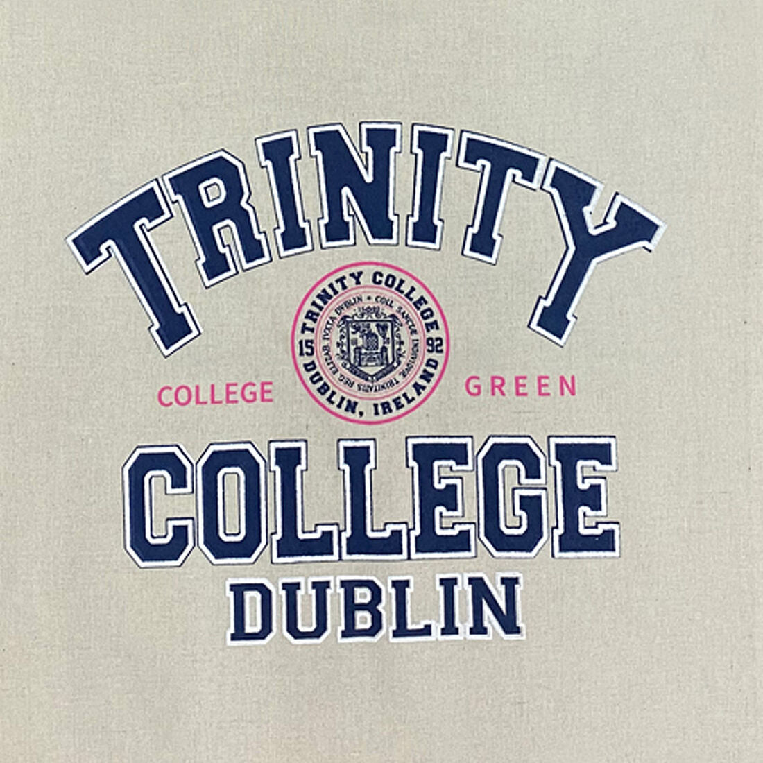 Trinity College Dublin Tote Bag Navy & Pink