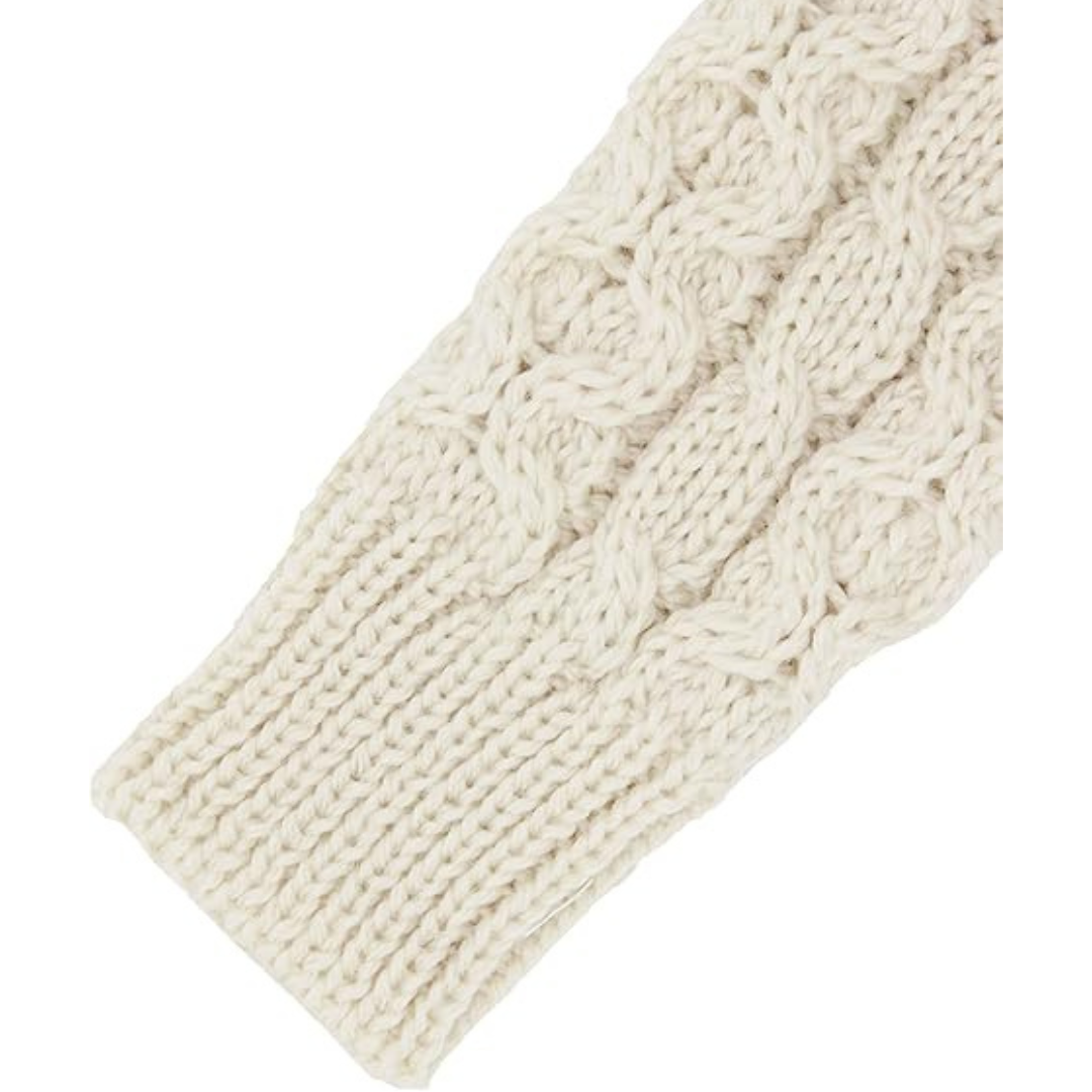 Children's Aran Merino Wool Natural Cardigan