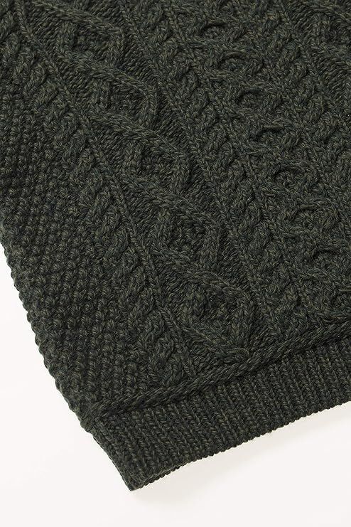 Kids Quarter Zip Merino Wool Green Jumper