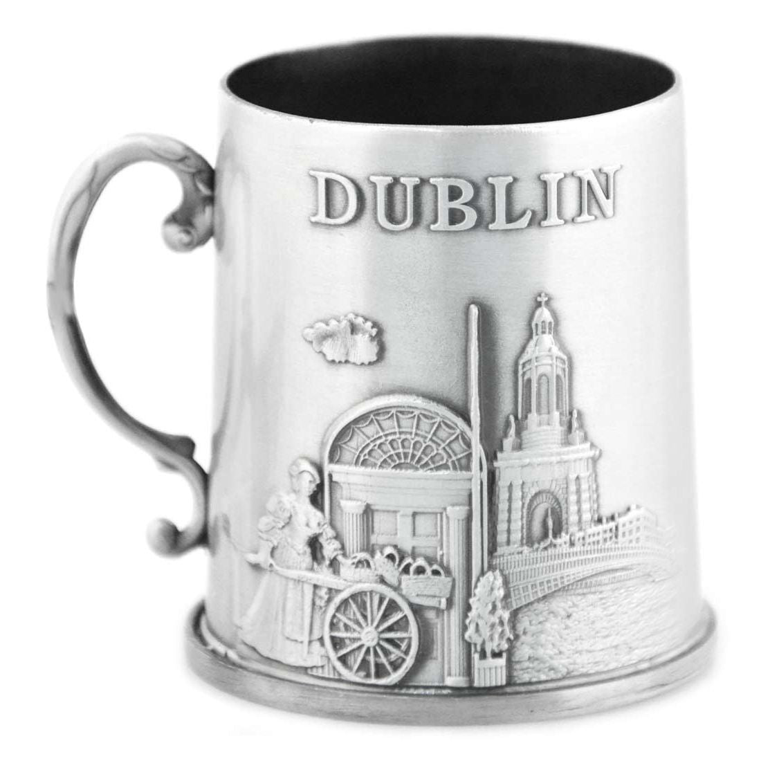 Irish Heritage Mini Metal Dublin Collage Tankard Silver
