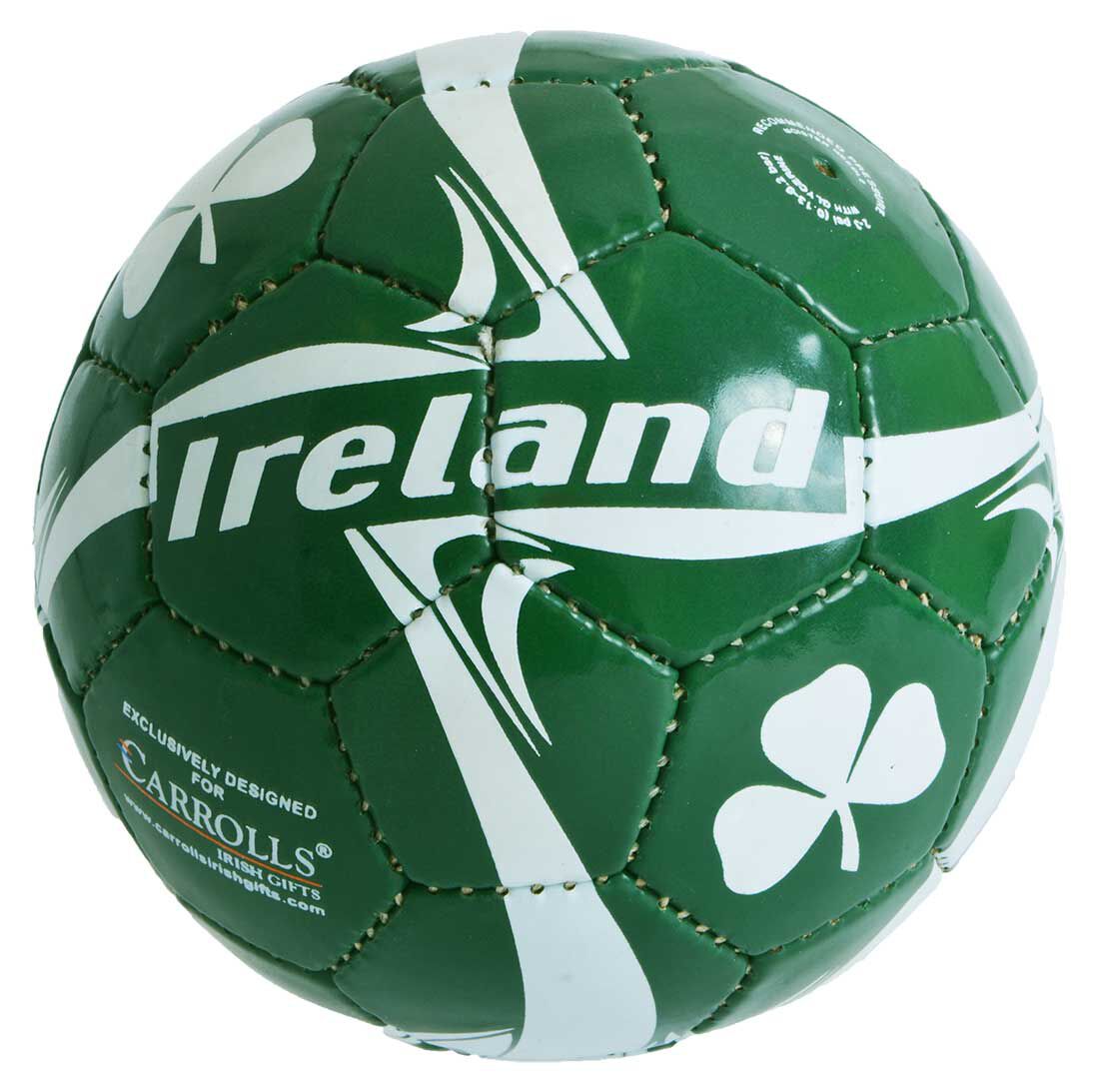 Ireland Designed Soccer Ball With White Shamrock Design Size 2