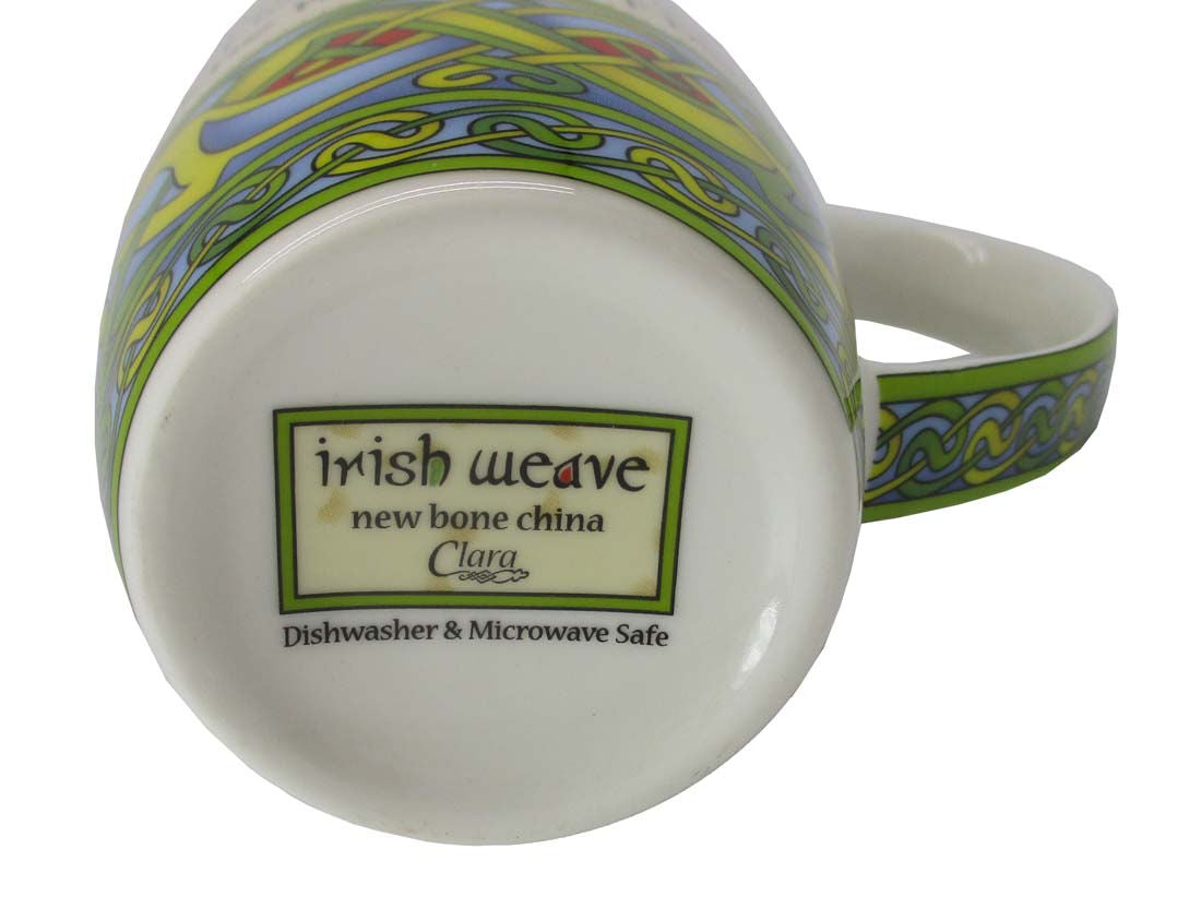 Irish Weave Bone China Mug Collection With Irish Blessing Print