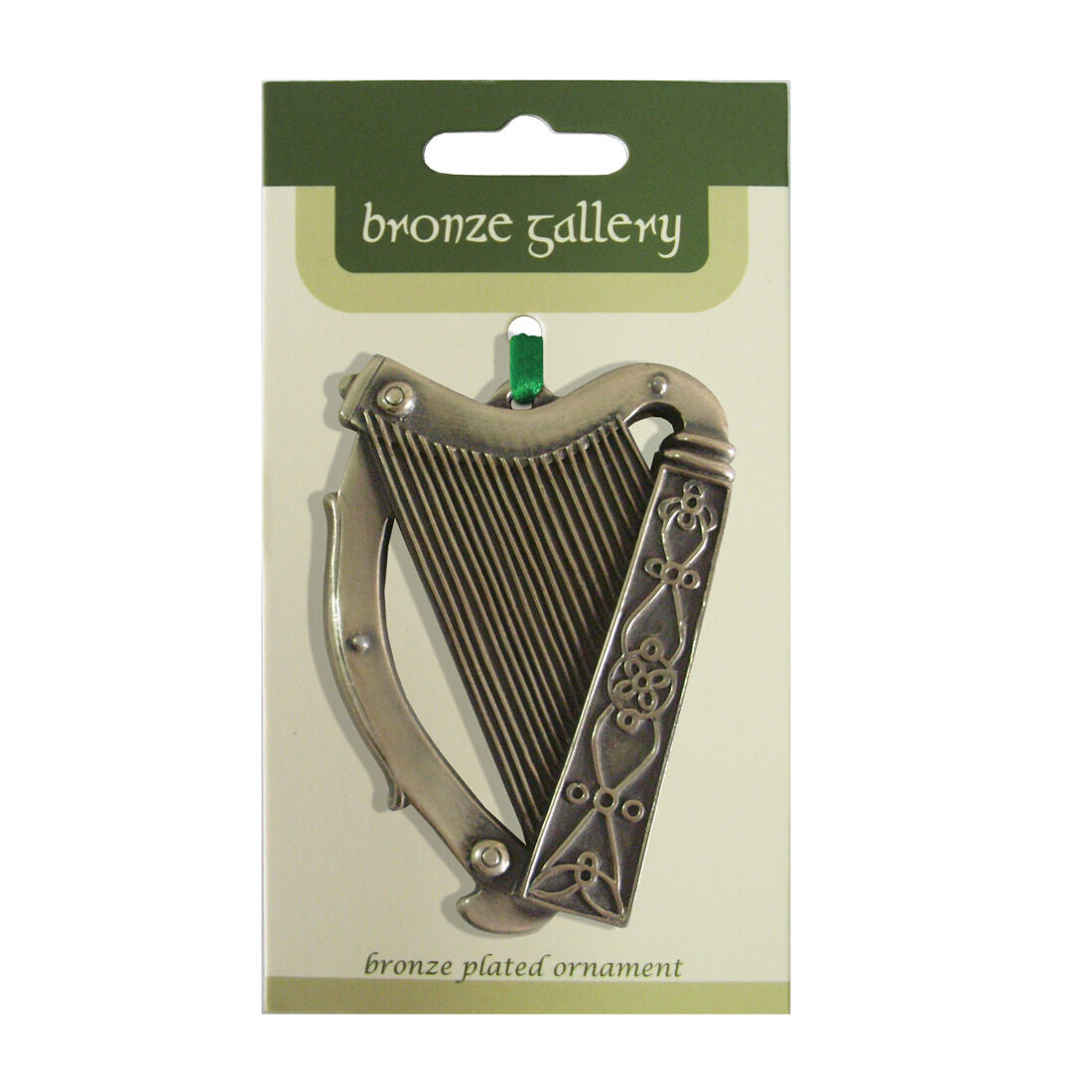 Bronze Plated Hanging Ornament Harp Design