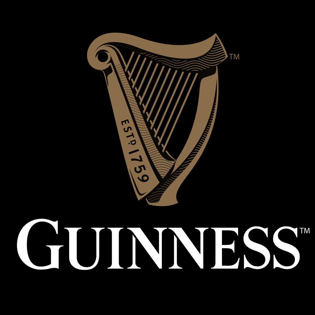Guinness Harp Black Short Sleeve T-Shirt