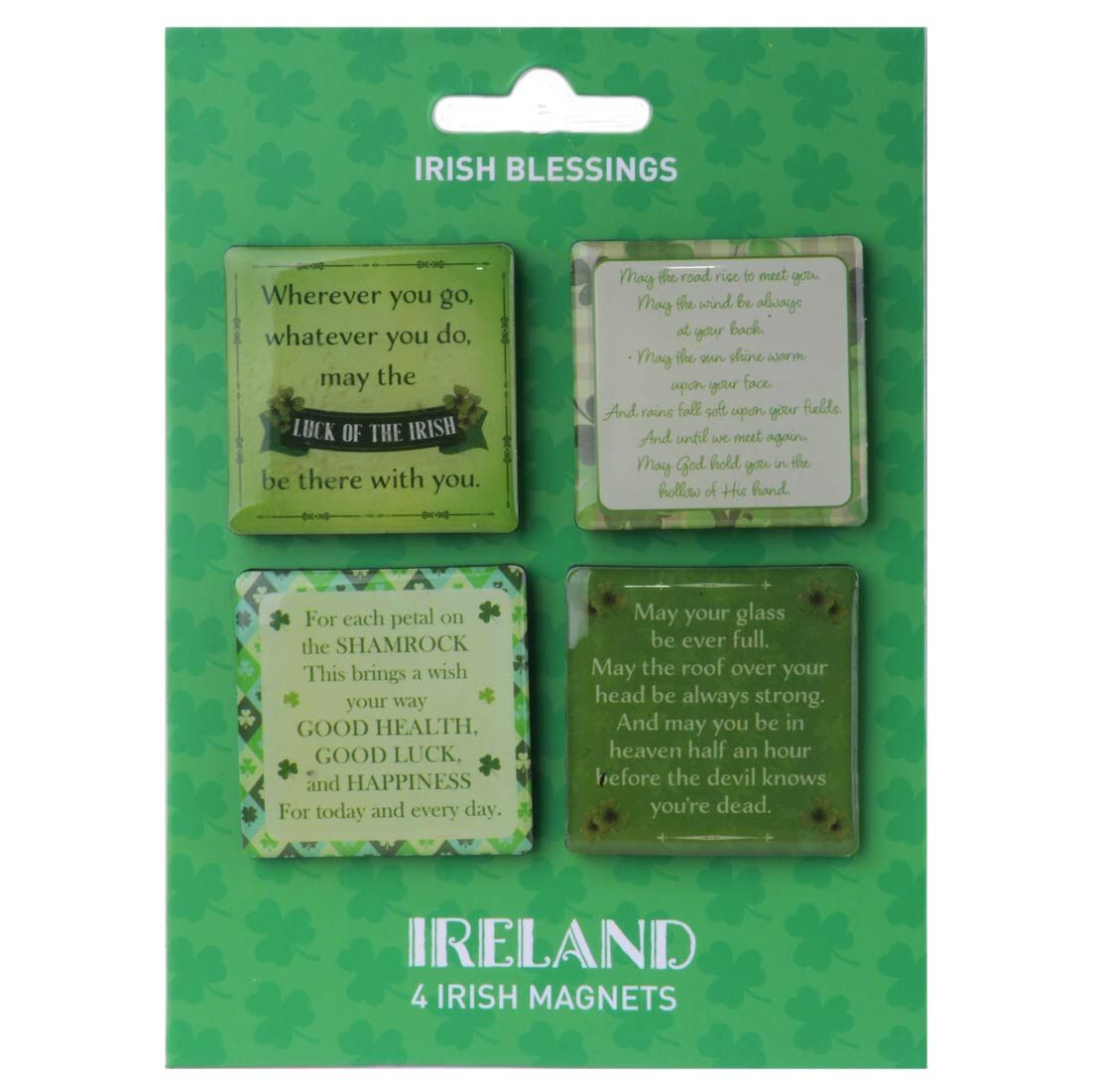 Pack Of Magnets With 4 Different Beautiful Irish Blessings Design