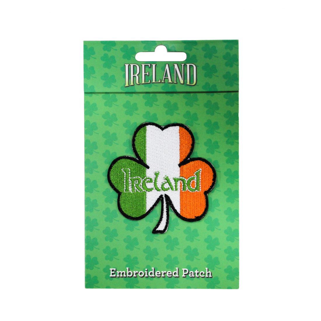 Ireland Flag Print Tricolour Designed Patch In Shamrock Shape