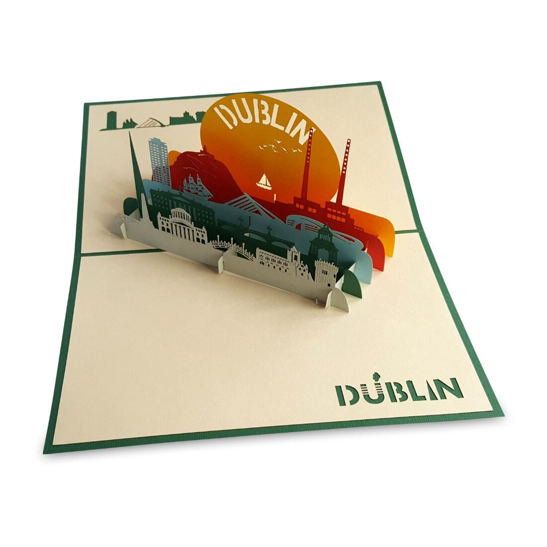 Pop-up Card With Dublin City Skyline & Landmarks Design
