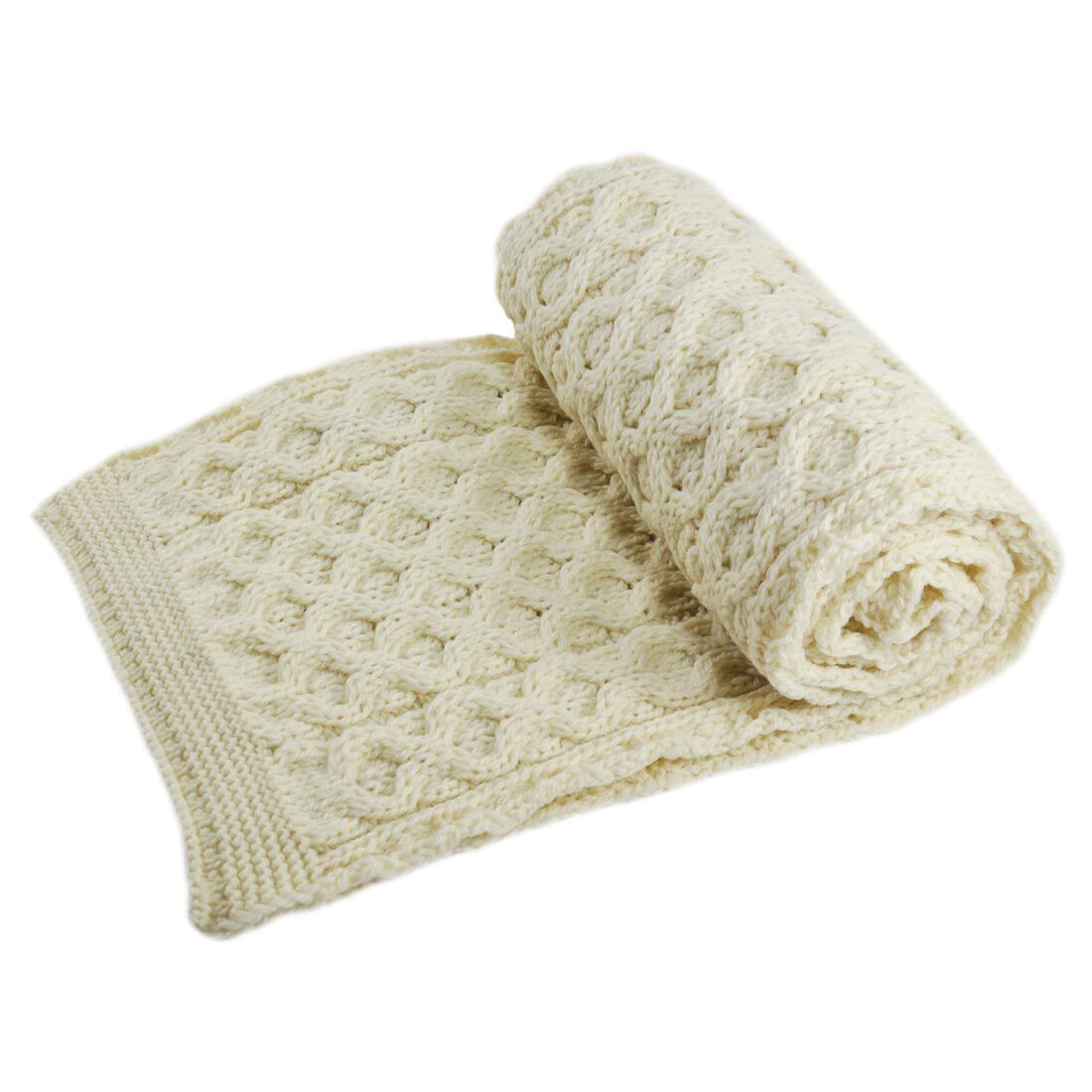Aran Merino Honeycomb Scarf