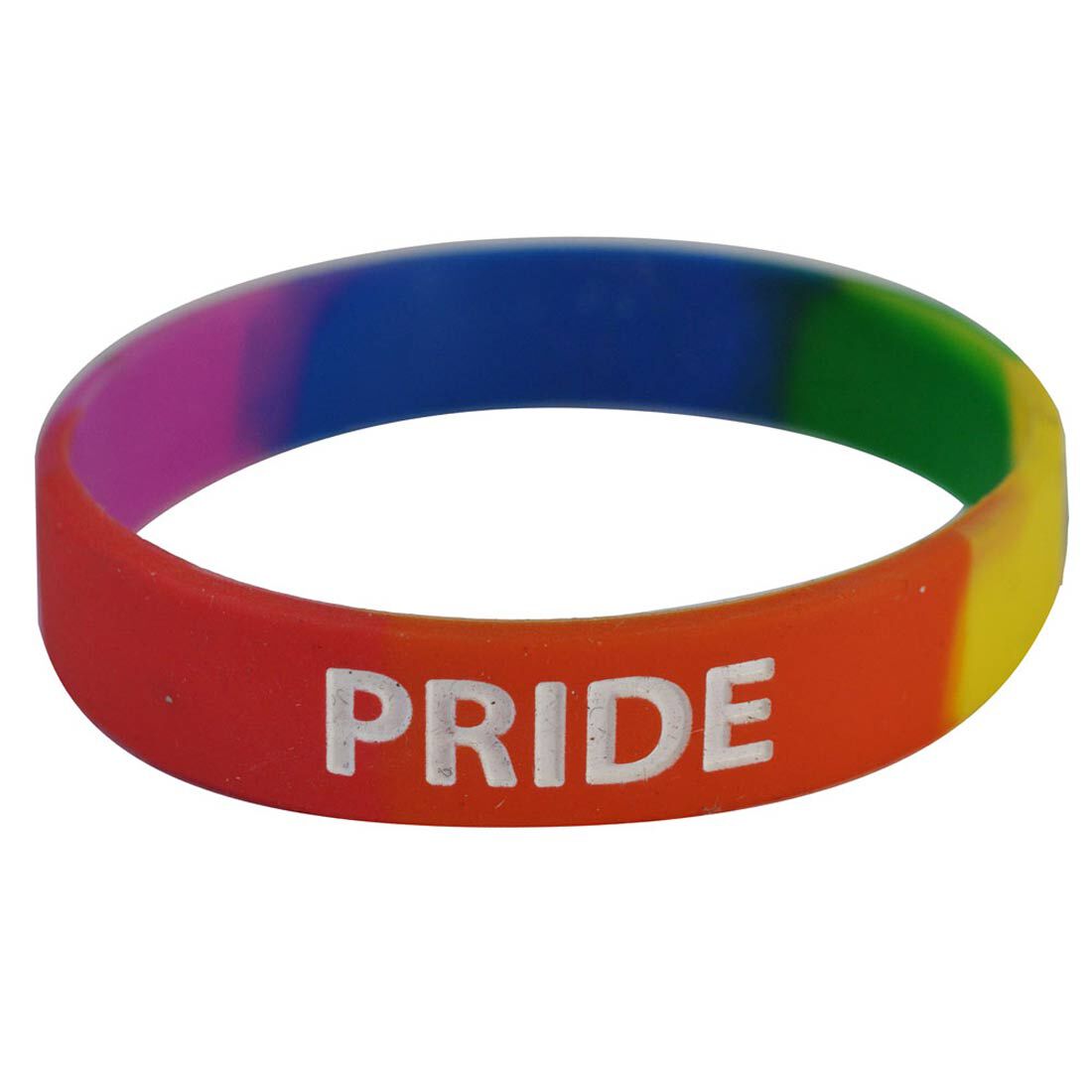 Pride Wristband With A White 'pride' Print