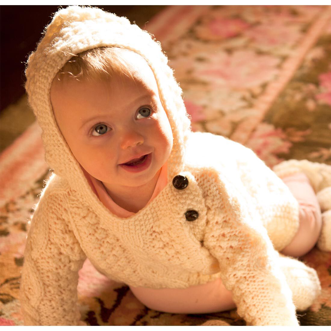 Baby Aran Side-Fastening Hoodie