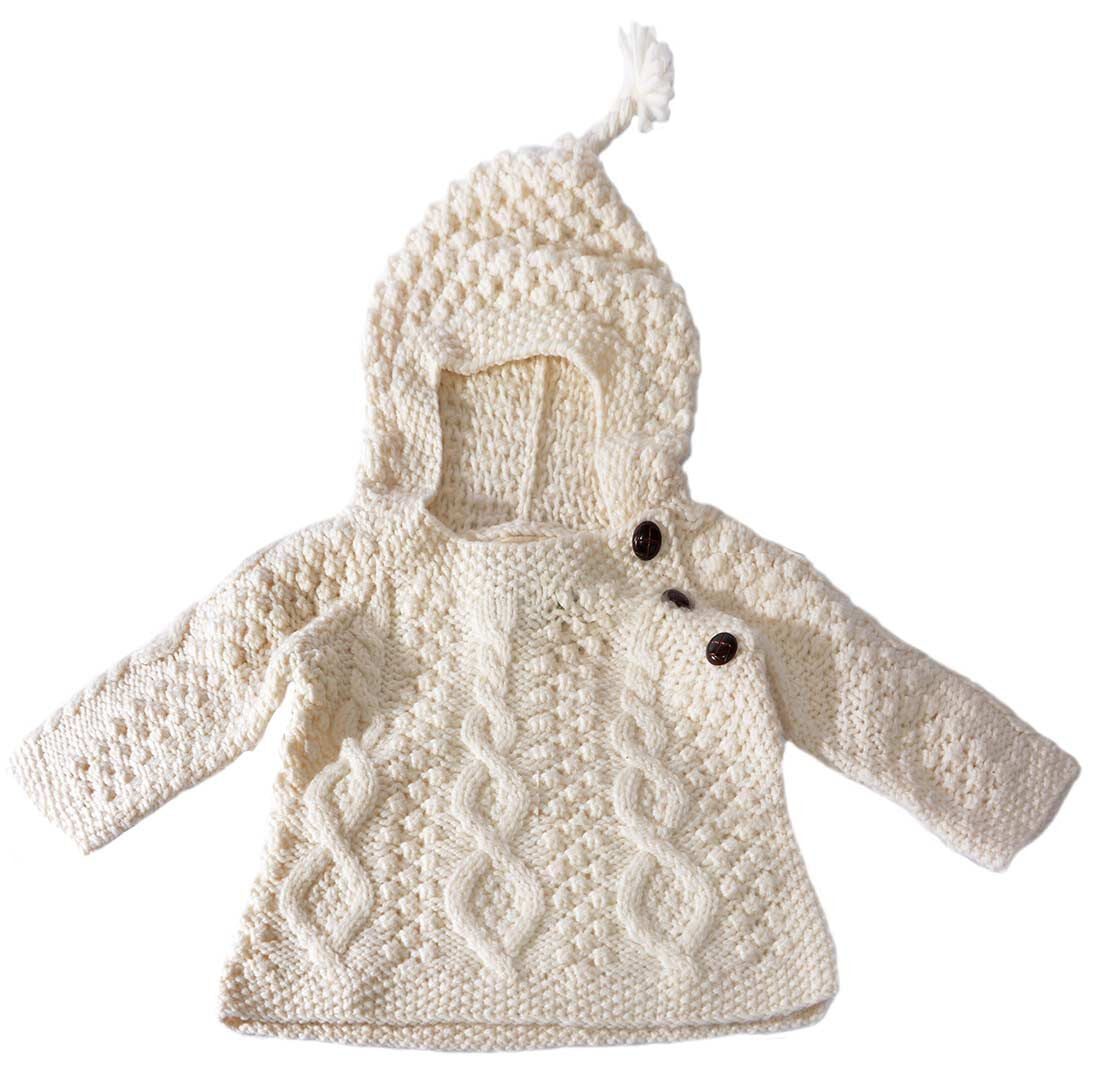 Baby Aran Side-Fastening Hoodie