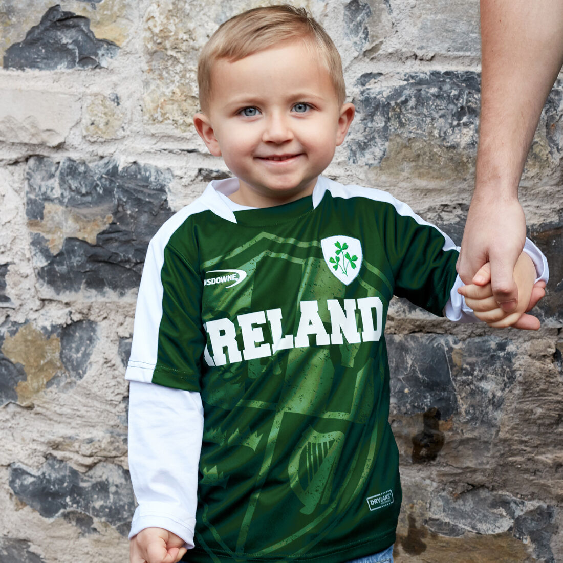 Lansdowne Kids Ireland Shamrock Sprig Design Performance Top