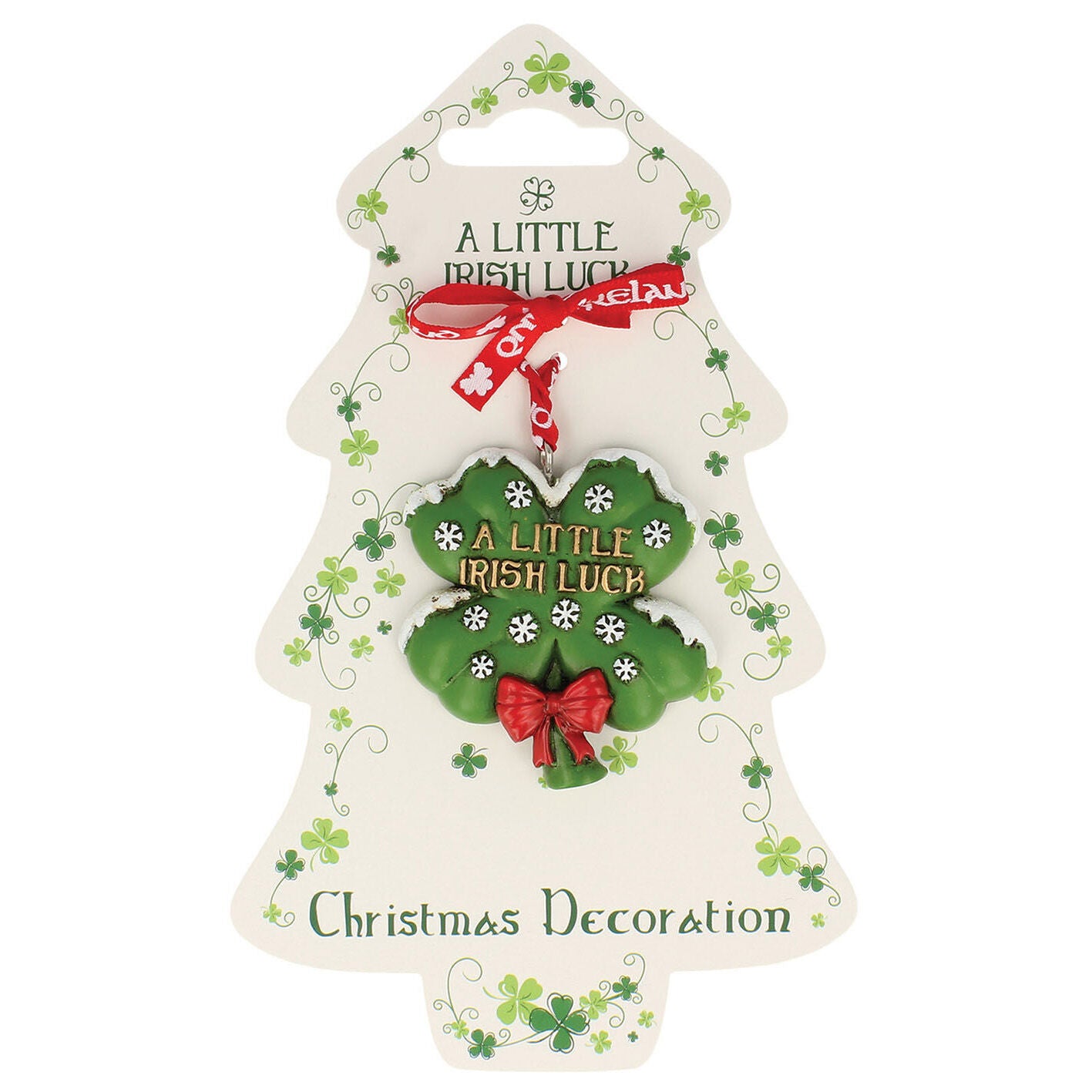 Irish Clover & Snow Flake Design Hanging Decoration