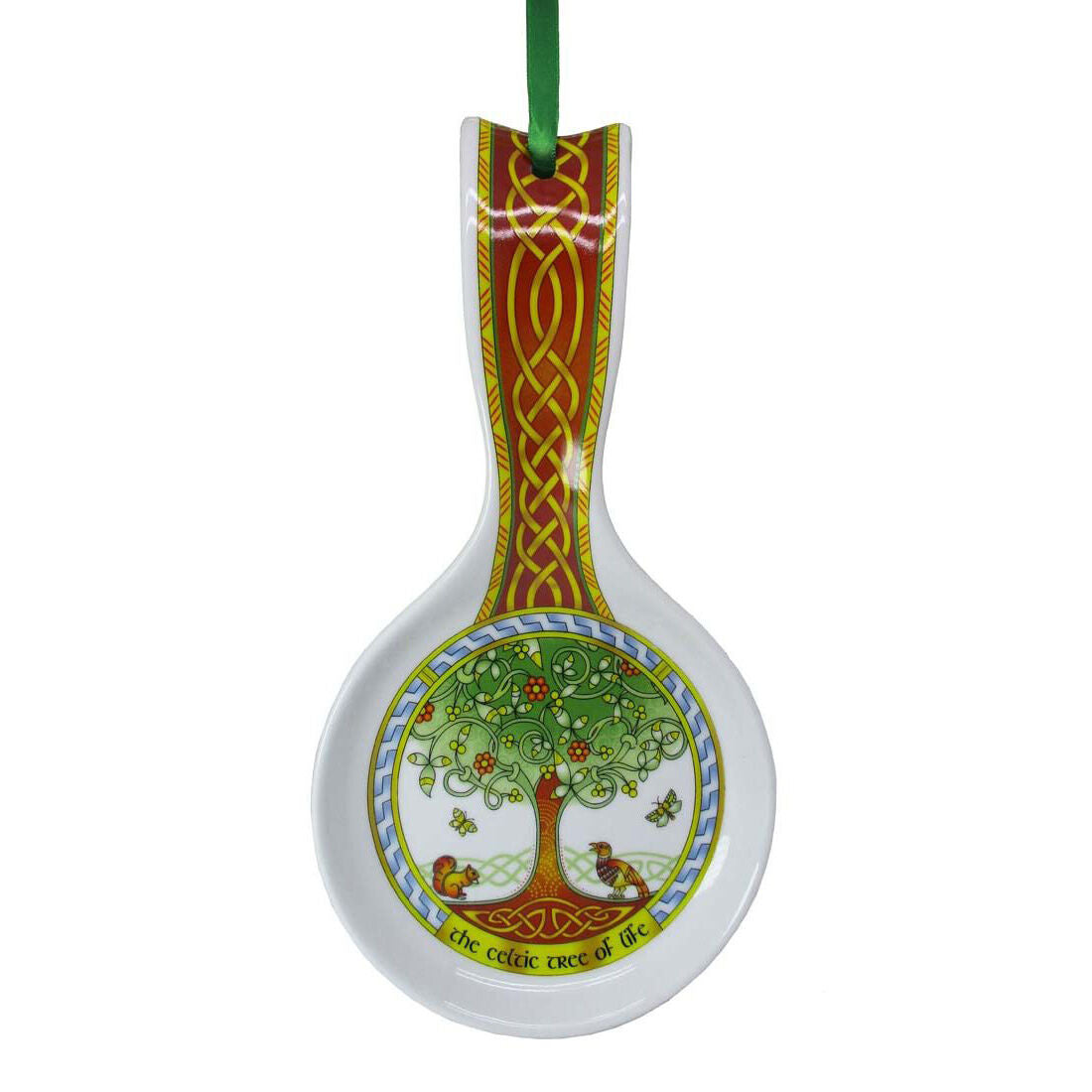 New Bone China Spoon Rest With The Celtic Tree Of Life Design 22cm
