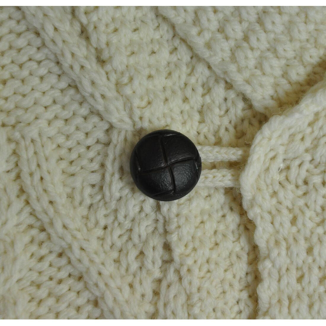 Men's Shawl Collar Aran Jumper