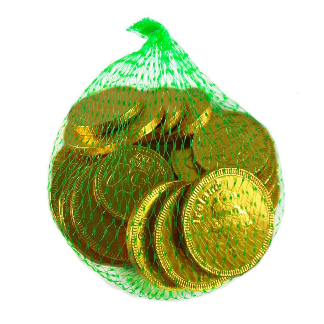 Lucky Charms Bag Of Irish Milk Chocolate Coins 75g With Euro & Irish Symbols