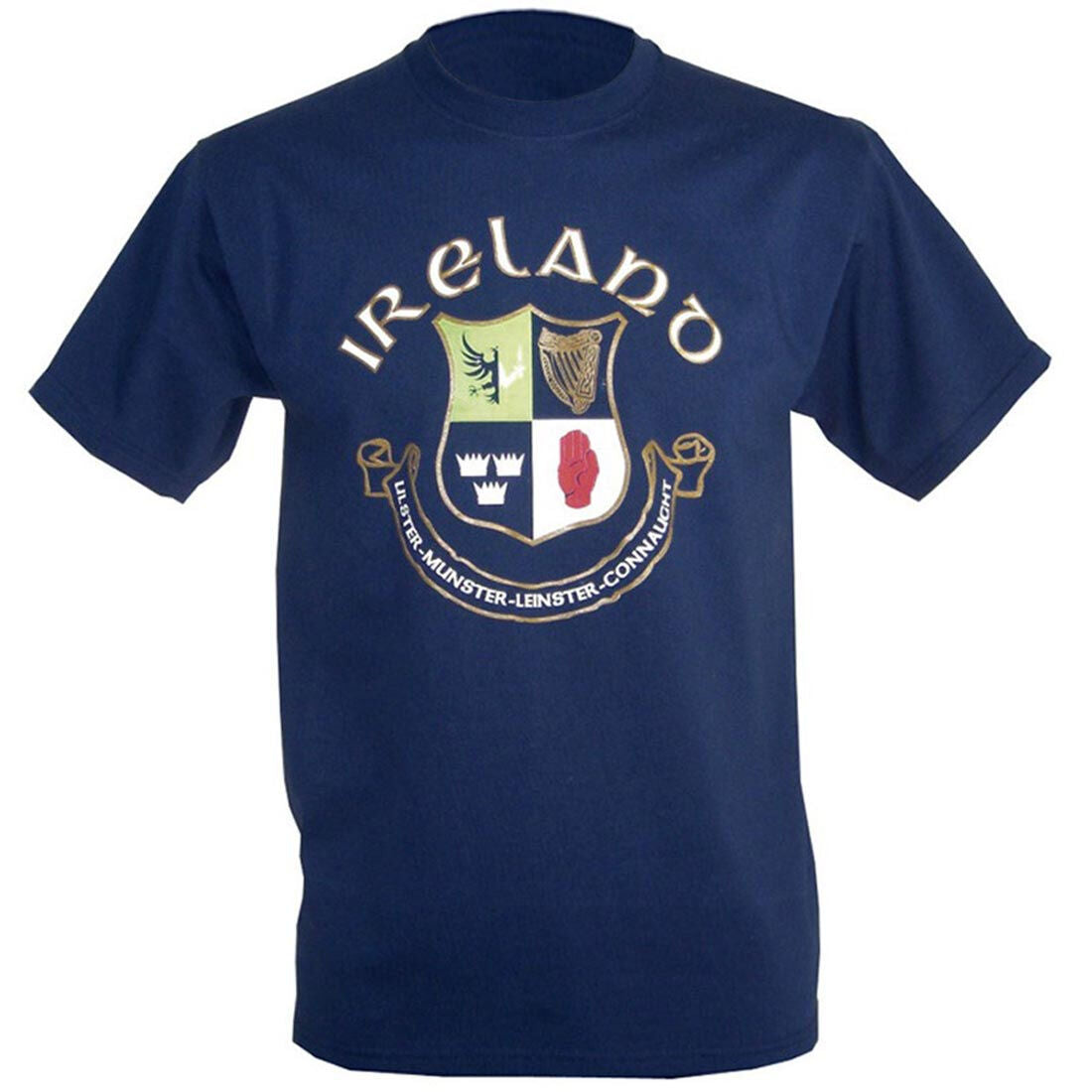 Large Four Provinces Shield Print Navy T-shirt