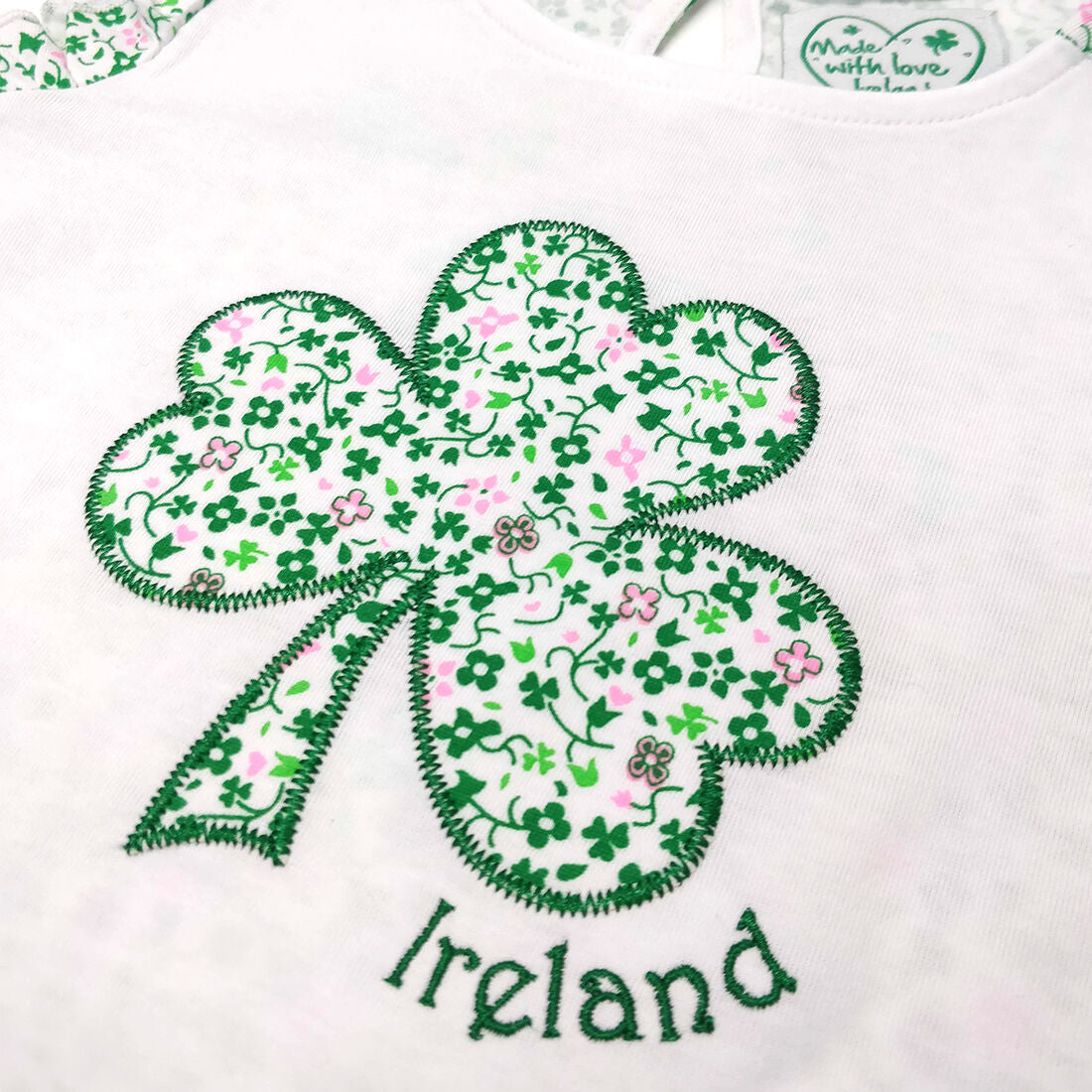 Kids Shamrock Flower T-Shirt White