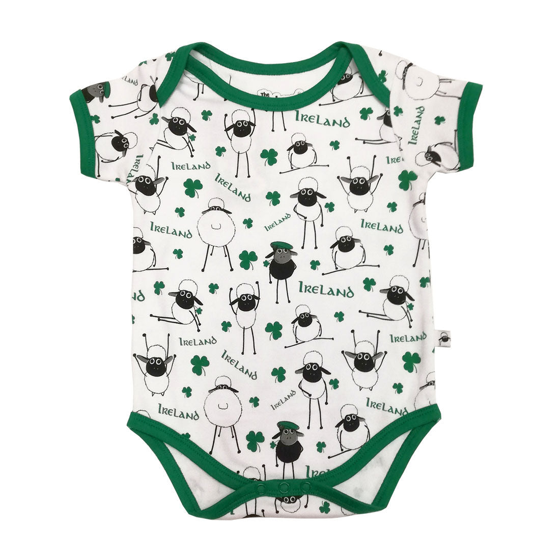 Baby Vest With Small Sheep & Shamrock Design