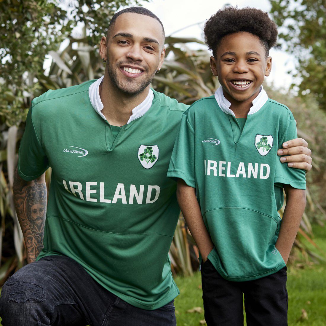 Kids Lansdowne Ireland Shamrock Crest Design Rugby Shirt