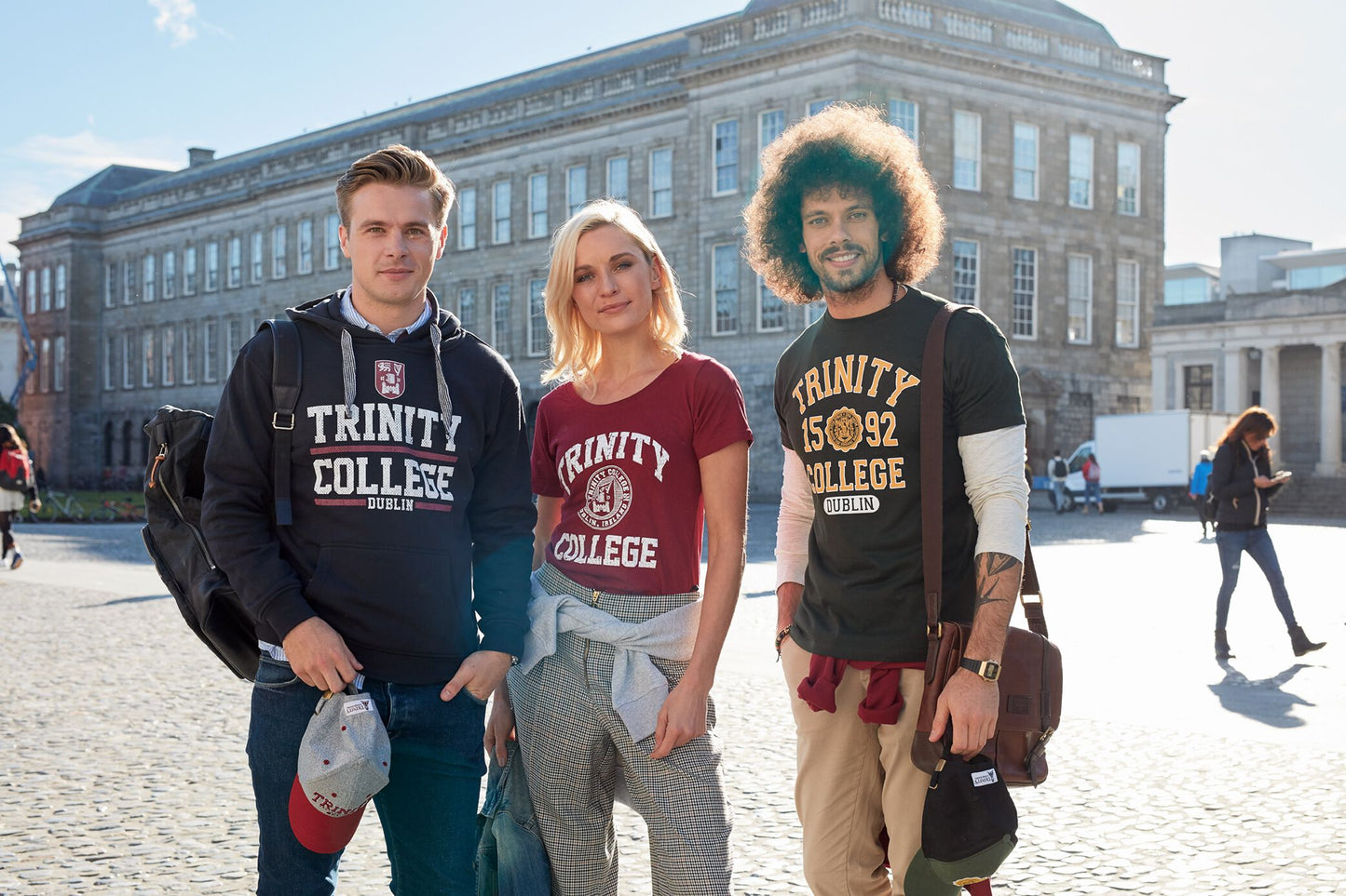 Trinity College Dublin Varsity Bottle Green with Yellow Print T-Shirt