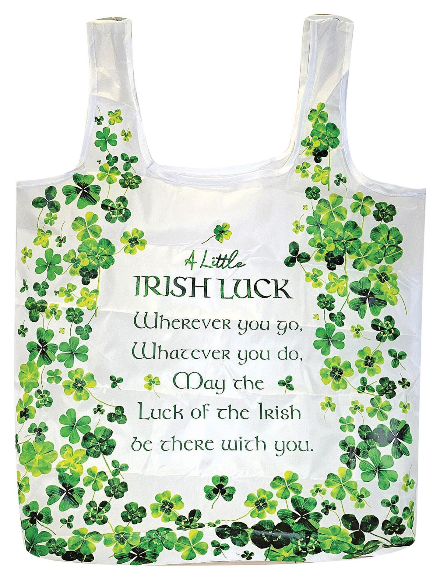 4 Leaf Clover Collection Fold Up Shopping Bag with Button to Close