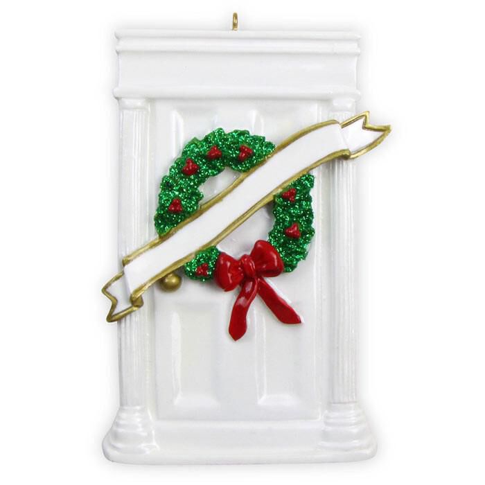 White Door Personalised Christmas Decoration